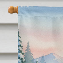 Load image into Gallery viewer, Santa Claus Ice Fishing on the Lake Christmas House Flag