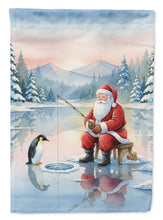 Load image into Gallery viewer, Santa Claus Ice Fishing on the Lake Christmas House Flag
