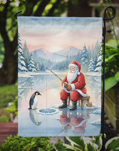 Load image into Gallery viewer, Santa Claus Ice Fishing on the Lake Christmas Garden Flag