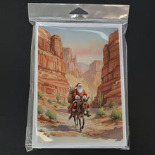 Load image into Gallery viewer, Santa Claus in the Desert Canyon Christmas Greeting Cards Pack of 8