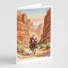Load image into Gallery viewer, Santa Claus in the Desert Canyon Christmas Greeting Cards Pack of 8
