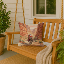 Load image into Gallery viewer, Santa Claus in the Desert Canyon Christmas Throw Pillow