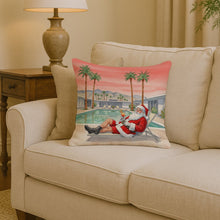 Load image into Gallery viewer, Santa Claus in Palm Springs Christmas Throw Pillow
