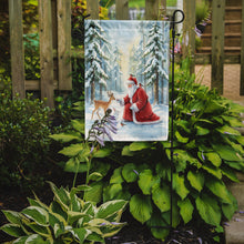 Load image into Gallery viewer, Santa Claus in the Forest with Wildlife Christmas Garden Flag