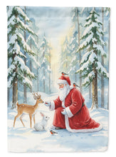 Load image into Gallery viewer, Santa Claus in the Forest with Wildlife Christmas Garden Flag
