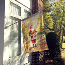 Load image into Gallery viewer, Santa Claus in the Orange Grove Christmas House Flag