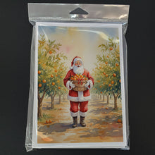 Load image into Gallery viewer, Santa Claus in the Orange Grove Christmas Greeting Cards Pack of 8