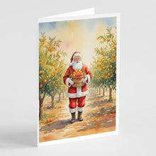 Load image into Gallery viewer, Santa Claus in the Orange Grove Christmas Greeting Cards Pack of 8