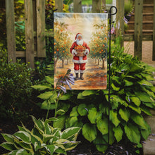Load image into Gallery viewer, Santa Claus in the Orange Grove Christmas Garden Flag