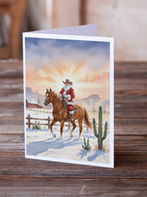 Load image into Gallery viewer, Santa Claus on Horseback at the Ranch Christmas Greeting Cards Pack of 8