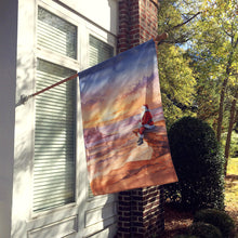 Load image into Gallery viewer, Santa Claus on the Red Rocks Christmas House Flag