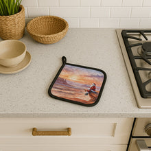 Load image into Gallery viewer, Santa Claus on the Red Rocks Christmas Pair of Pot Holders