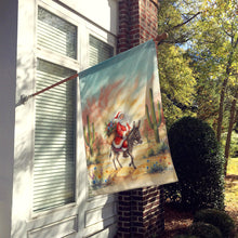 Load image into Gallery viewer, Santa Claus Riding a Burro Christmas House Flag