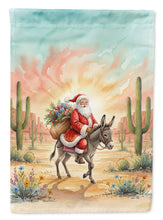Load image into Gallery viewer, Santa Claus Riding a Burro Christmas House Flag