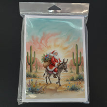 Load image into Gallery viewer, Santa Claus Riding a Burro Christmas Greeting Cards Pack of 8