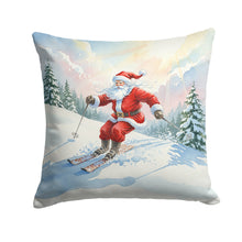 Load image into Gallery viewer, Santa Claus Skiing Downhill Christmas Throw Pillow