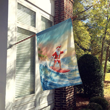 Load image into Gallery viewer, Santa Claus Surfing the Pacific Christmas House Flag
