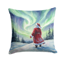 Load image into Gallery viewer, Santa Claus Watching the Northern Lights Christmas Throw Pillow