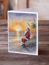 Load image into Gallery viewer, Santa Claus Watching the Sunset Christmas Greeting Cards Pack of 8