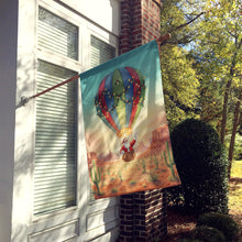 Load image into Gallery viewer, Santa Claus with a Hot-Air Balloon Christmas House Flag