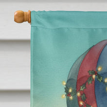 Load image into Gallery viewer, Santa Claus with a Hot-Air Balloon Christmas House Flag