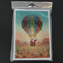 Load image into Gallery viewer, Santa Claus with a Hot-Air Balloon Christmas Greeting Cards Pack of 8