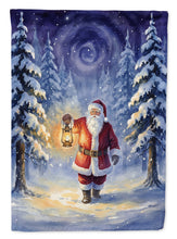 Load image into Gallery viewer, Santa Claus with a Lantern in the Woods Christmas House Flag
