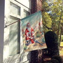 Load image into Gallery viewer, Santa Claus with a Roadrunner Christmas House Flag