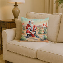 Load image into Gallery viewer, Santa Claus with a Roadrunner Christmas Throw Pillow