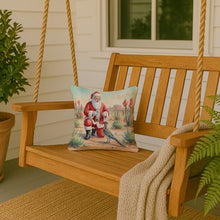 Load image into Gallery viewer, Santa Claus with a Roadrunner Christmas Throw Pillow