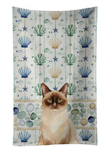 Load image into Gallery viewer, Chocolate Point Cat Coastal Sea Glass Kitchen Towel