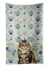 Load image into Gallery viewer, MaineCoon Brown Tabby Cat Coastal Sea Glass Kitchen Towel