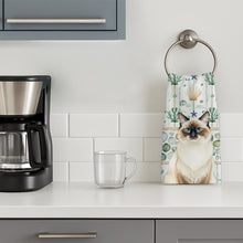 Load image into Gallery viewer, Ragdoll Seal Point Cat Coastal Sea Glass Kitchen Towel