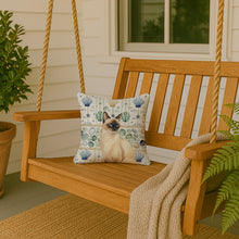 Load image into Gallery viewer, Seal Point Cat Coastal Sea Glass Throw Pillow