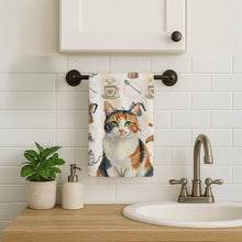 Load image into Gallery viewer, Calico Cat Coffee Time Kitchen Towel