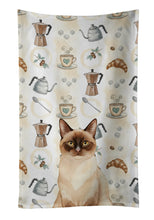 Load image into Gallery viewer, Chocolate Point Cat Coffee Time Kitchen Towel