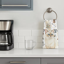 Load image into Gallery viewer, Cream Point Cat Coffee Time Kitchen Towel