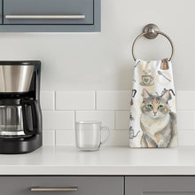 Load image into Gallery viewer, Dilute Tortoiseshell Cat Coffee Time Kitchen Towel