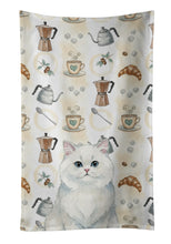 Load image into Gallery viewer, Persian White Cat Coffee Time Kitchen Towel