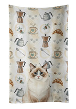 Load image into Gallery viewer, Ragdoll Bicolor Cat Coffee Time Kitchen Towel