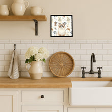 Load image into Gallery viewer, Ragdoll Bicolor Cat Coffee Time Framed Metal Print