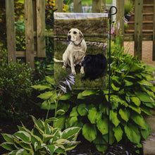 Load image into Gallery viewer, Yellow and Black Labradors Garden Flag – Decorative Outdoor Yard Flag FRF0018GF