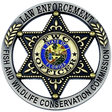 Load image into Gallery viewer, BL5-002 Florida FWC Fish and Wildlife Conservation Commission Officer Agent FWL Largemouth Bass Challenge Coin