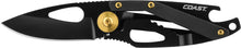 Load image into Gallery viewer, Coast FX200 Folding Knife Stainless Steel 2.0" Length w/ Bottle Opener - Clam Pack 20690