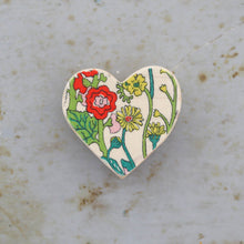 Load image into Gallery viewer, Fabric-Faced Wooden Hearts