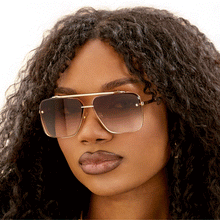 Load image into Gallery viewer, Bella - Coffee Oversized Squared Aviators