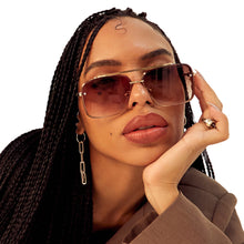 Load image into Gallery viewer, Bella - Coffee Oversized Squared Aviators