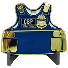 Load image into Gallery viewer, EL6-007 Field Ops CBP Officer CBPO Fild Ops Body Armor 3D Challenge Coin