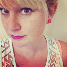 Load image into Gallery viewer, Silver Grey Moonglow Lucite Ball Stud Earrings