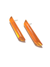 Load image into Gallery viewer, Tangerine Orange Couture Lucite Mega Stick Stud Earrings